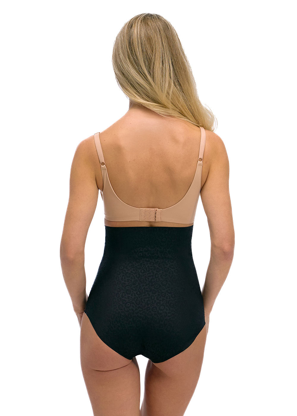 High shaping brief leopard print back