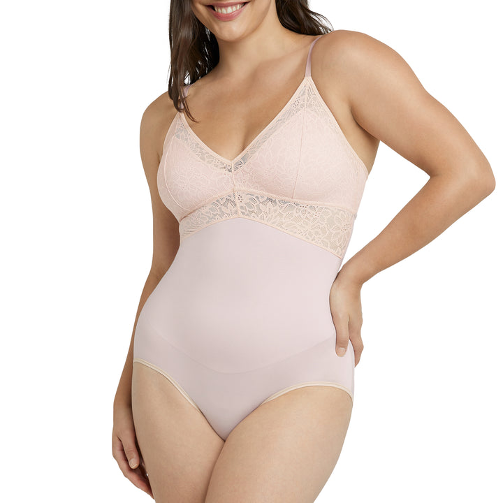 Tame Your Tummy Lace Bodysuit | Pink