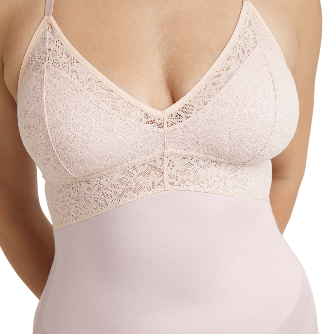 Tame Your Tummy Lace Bodysuit | Pink