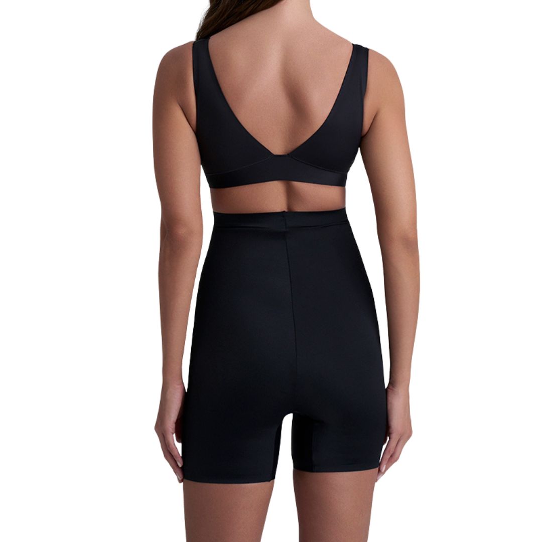 invisible high waist short bye bra black back