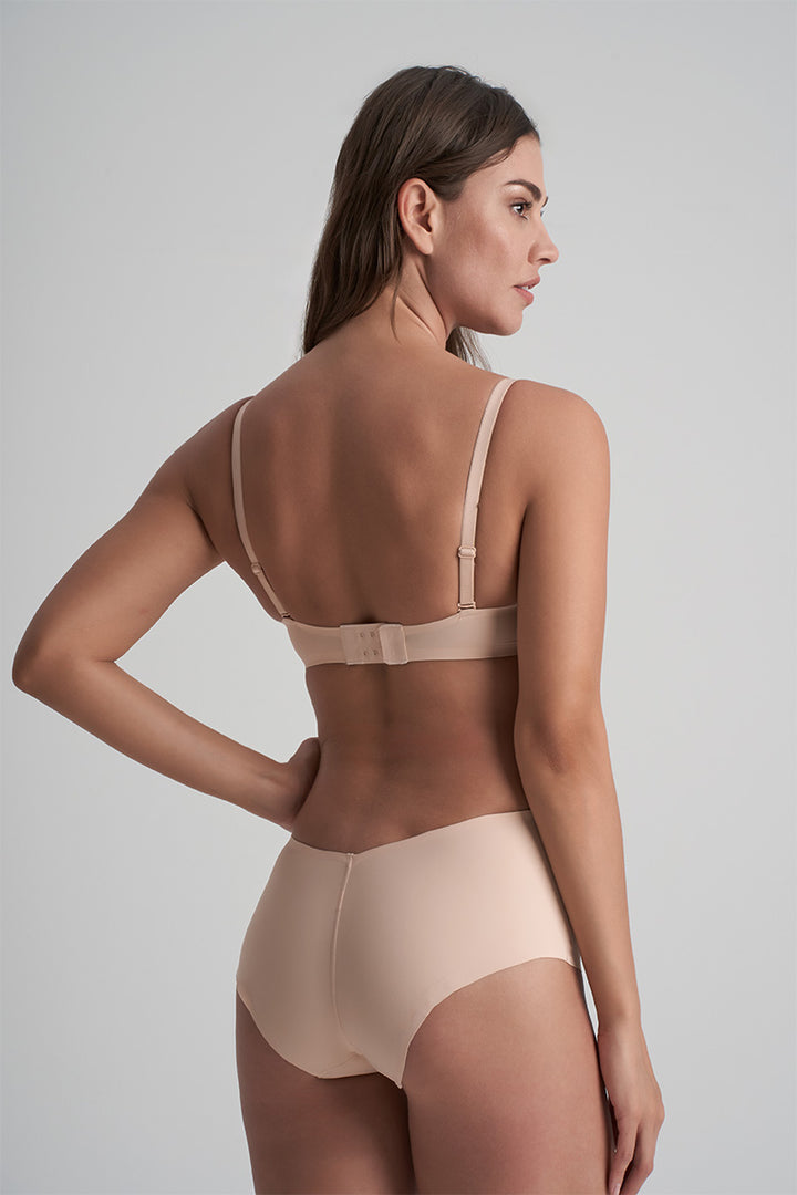 Low back Mid Waist Brief | Soft Nude