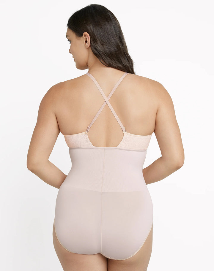 Tame Your Tummy Lace Bodysuit | Pink