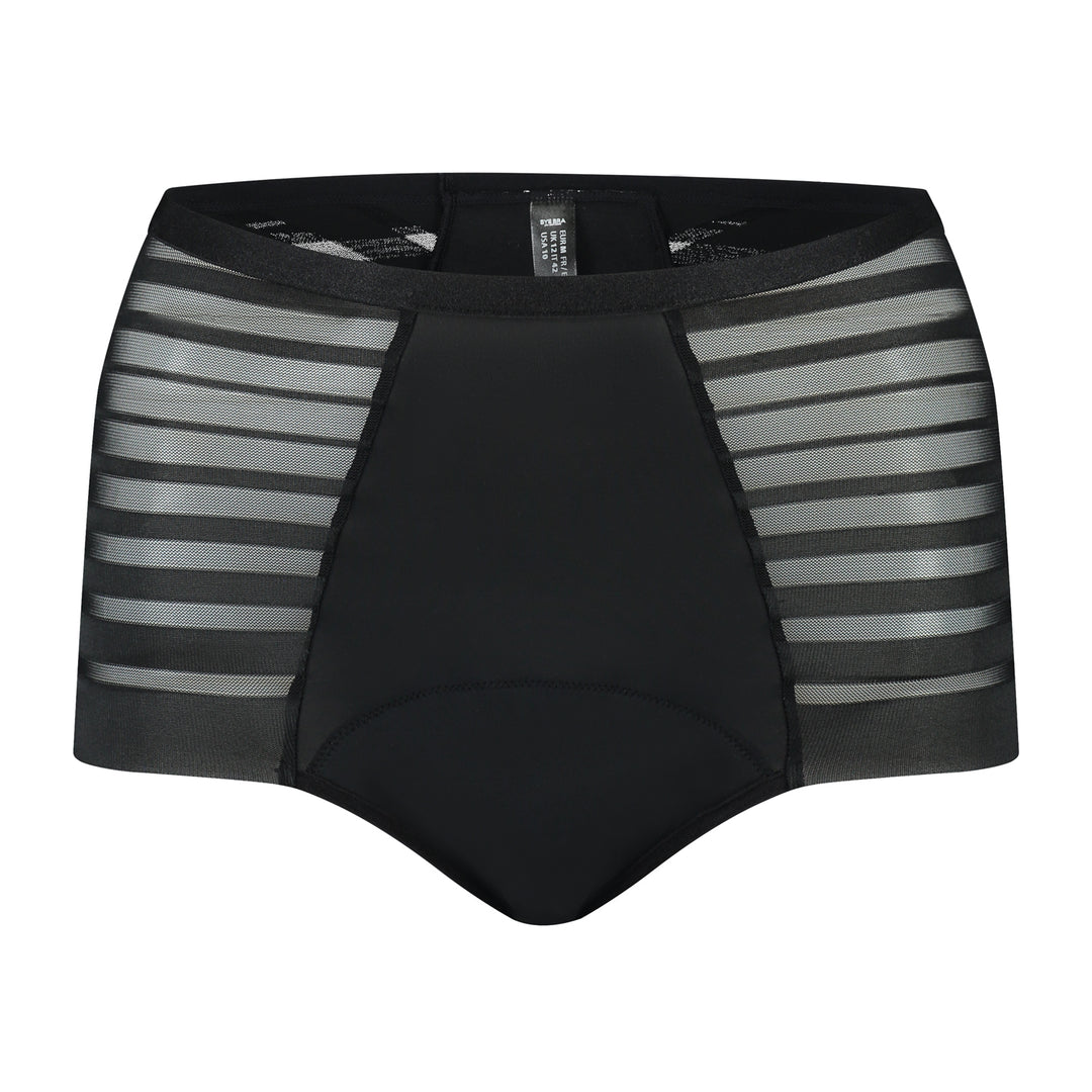 Period High Brief Lace | Black