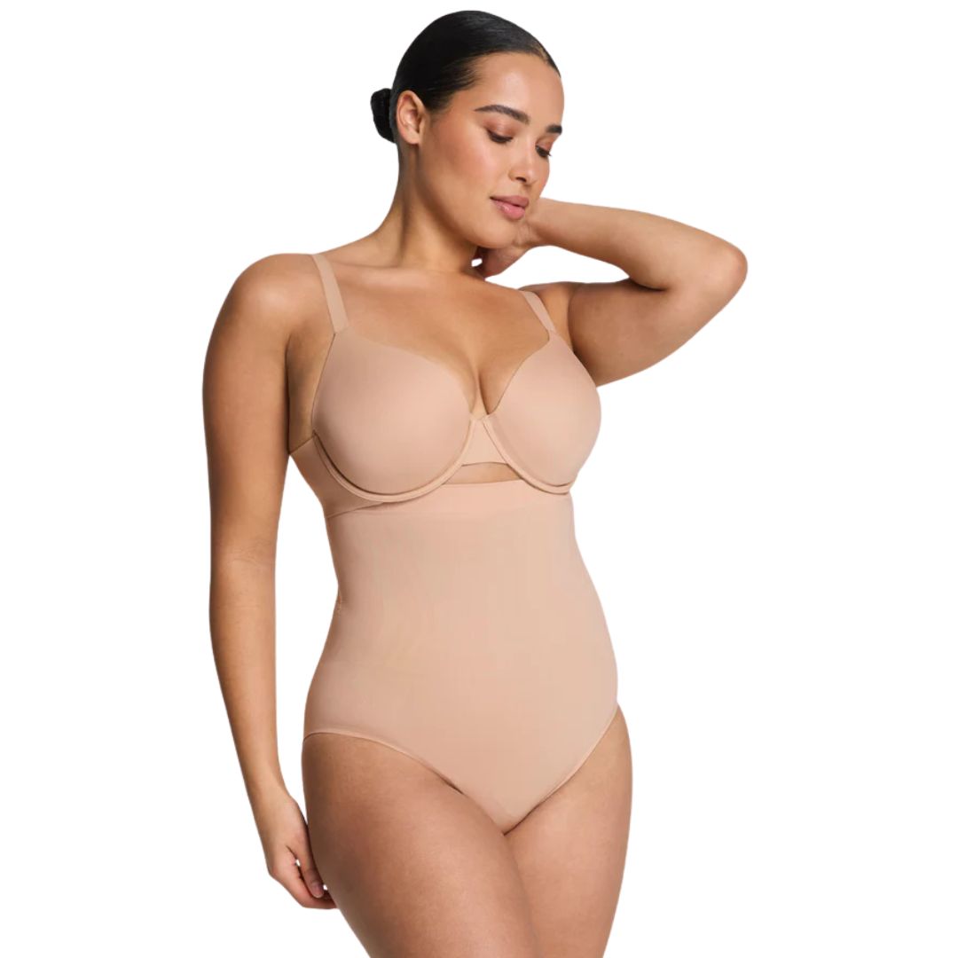 go figure hi waist brief spanx nude