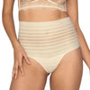 Lace Stripe High-Waisted Cheeky Hipster