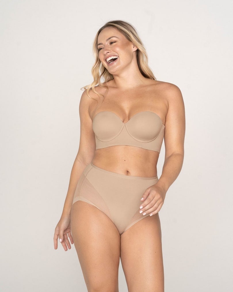Leonisa Afslankende shapewear slip voor dames met hoge taille - Buikverstevigende broekeenheid of verpakking X2, 802 - Beige, XL Leonisa Afslankende shapewear slip voor dames met hoge taille - Buikverstevigende broekeenheid of verpakking X2, 802 - Beige, XL