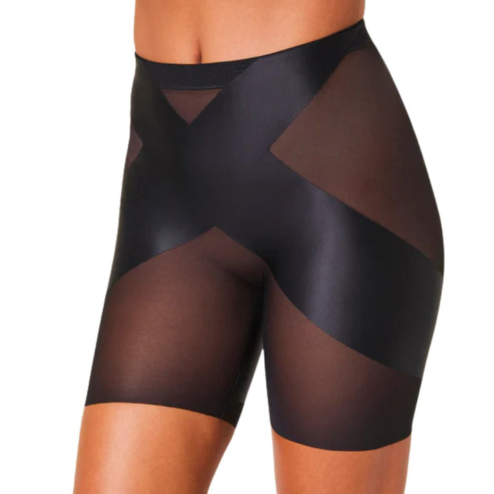 Satin-X™ Mid-Thigh Short | Black front